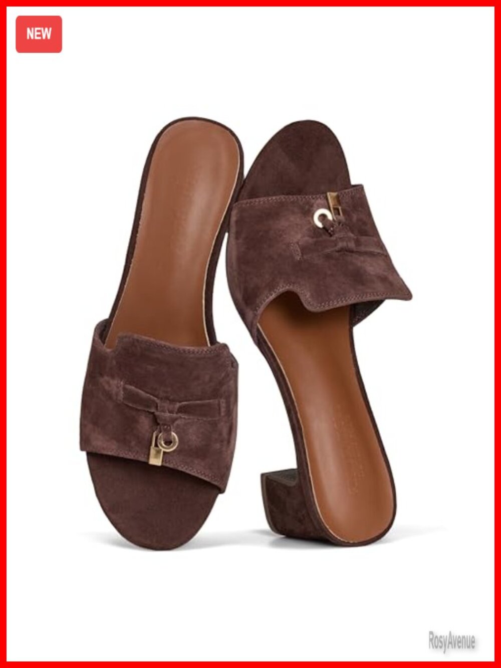 Genuine Leather Heeled Sandals 2.4 Inch Memory Foam Ankle Strap